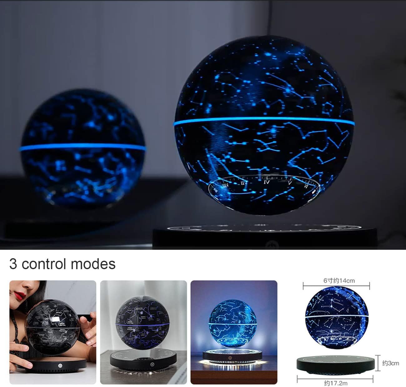 Contellation style magnetic levitation lamp