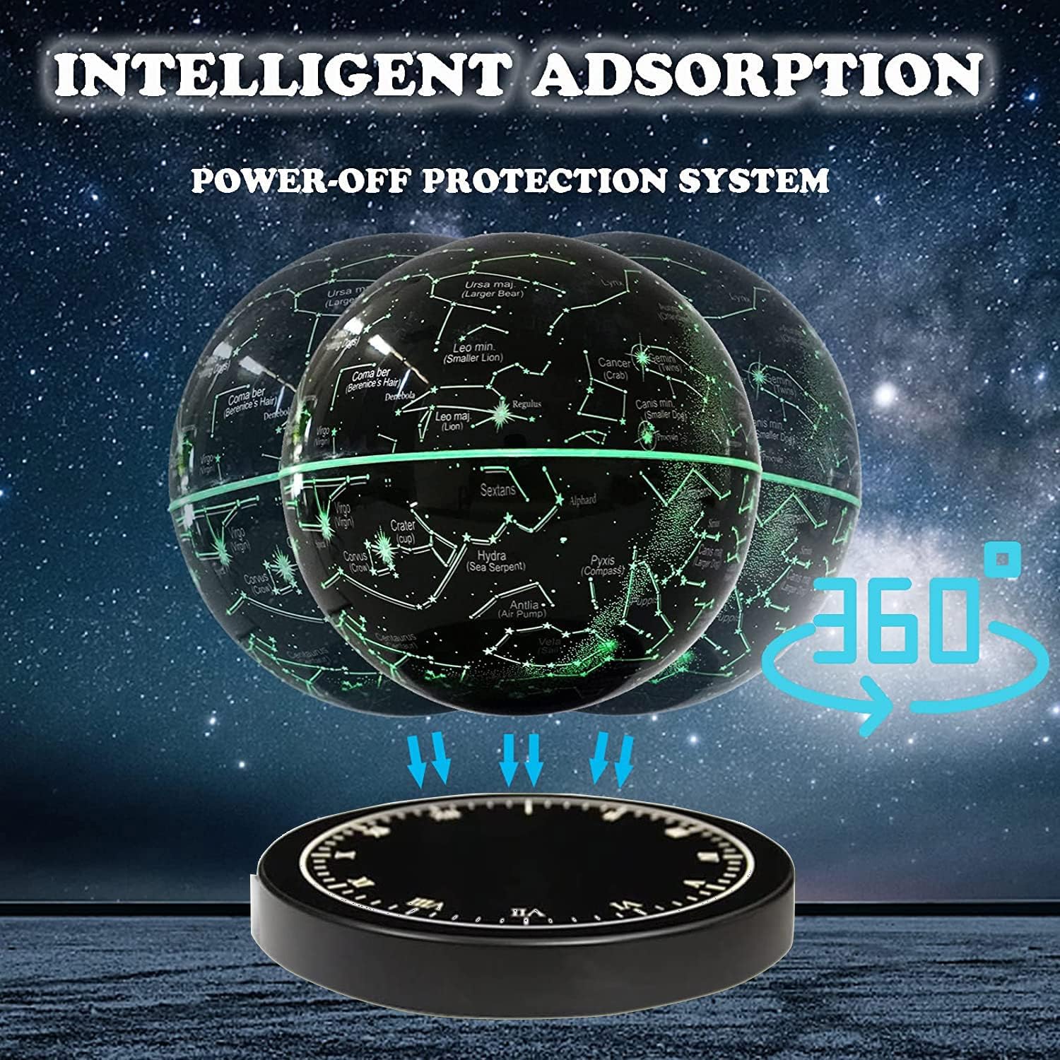 Contellation style magnetic levitation lamp