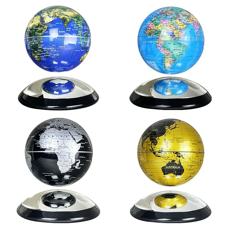 Levitating globe with LED light