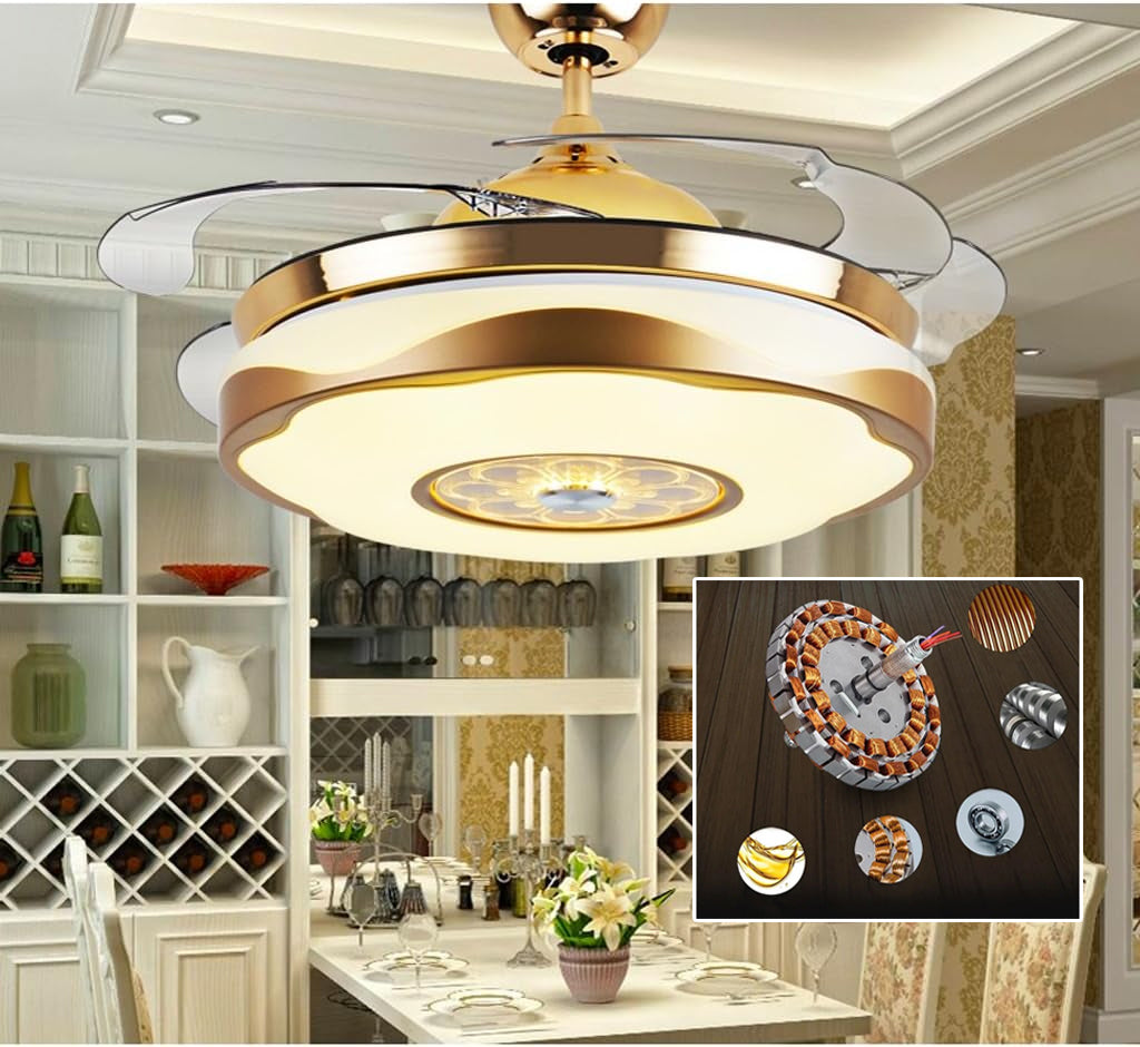 Retractable Ceiling Fan with Remote