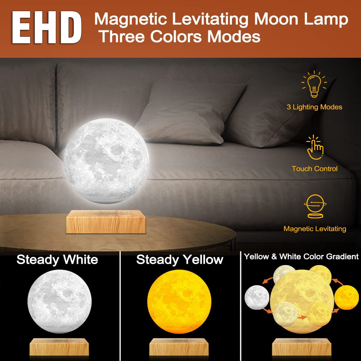 floating moon lamp