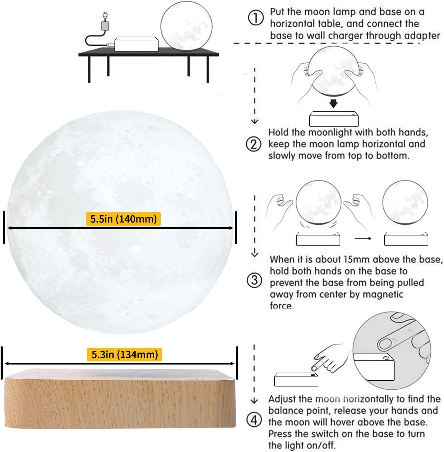 levitating moon lamp