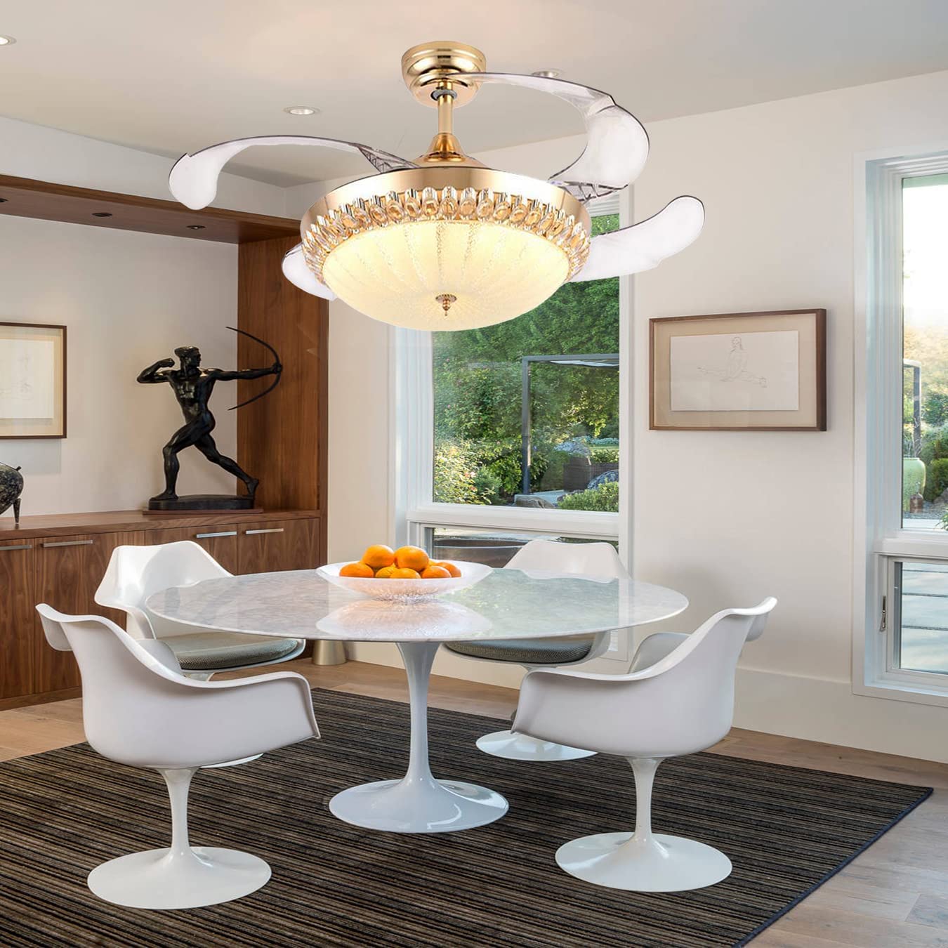 crystal ceiling fan