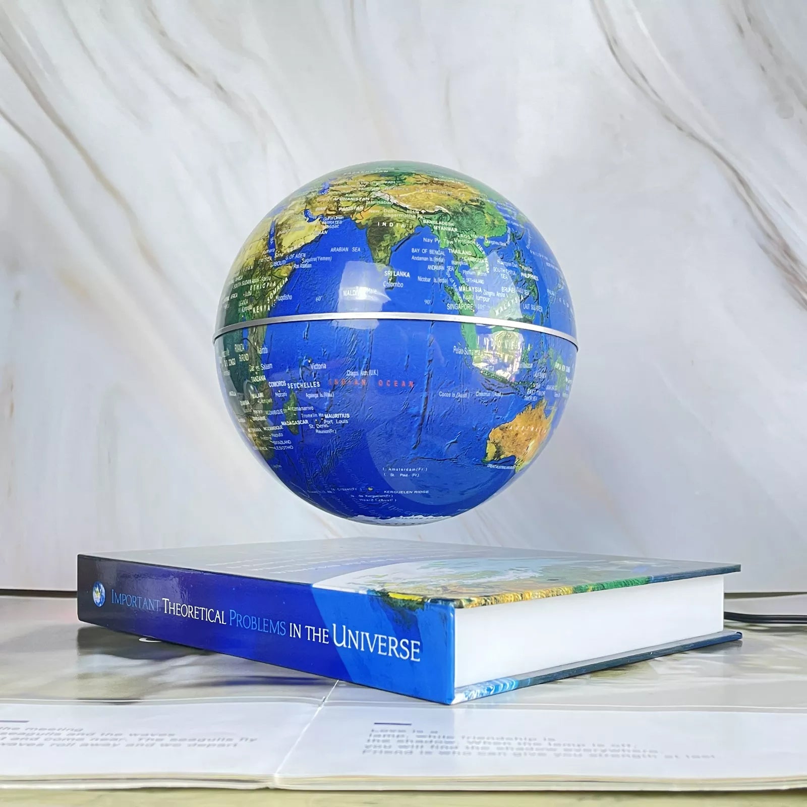 floating globe with led lights