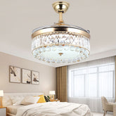 retractable crystal ceiling fan