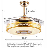 retractable fan light