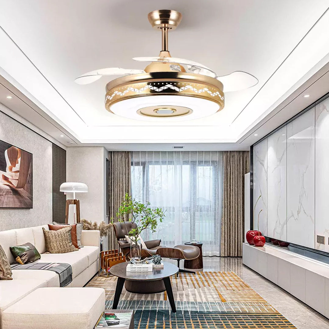 retractable blade ceiling fan