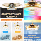 bluetooth retractable ceiling fan