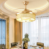 retractable ceiling fan with light led