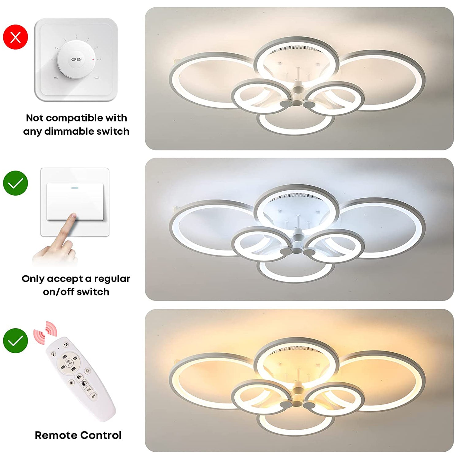 ring design ceiling lights