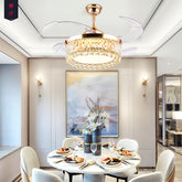 retractable chandelier ceiling fan