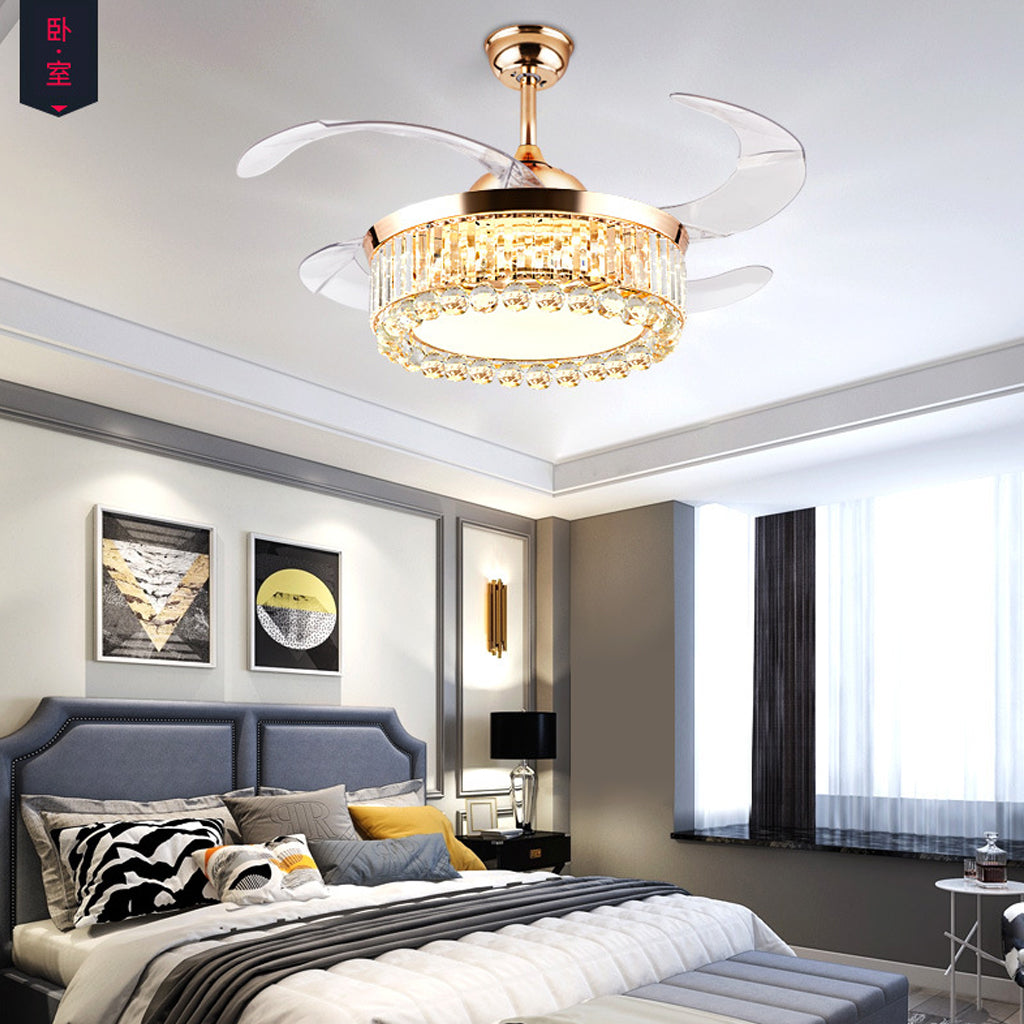 retractable chandelier ceiling fan