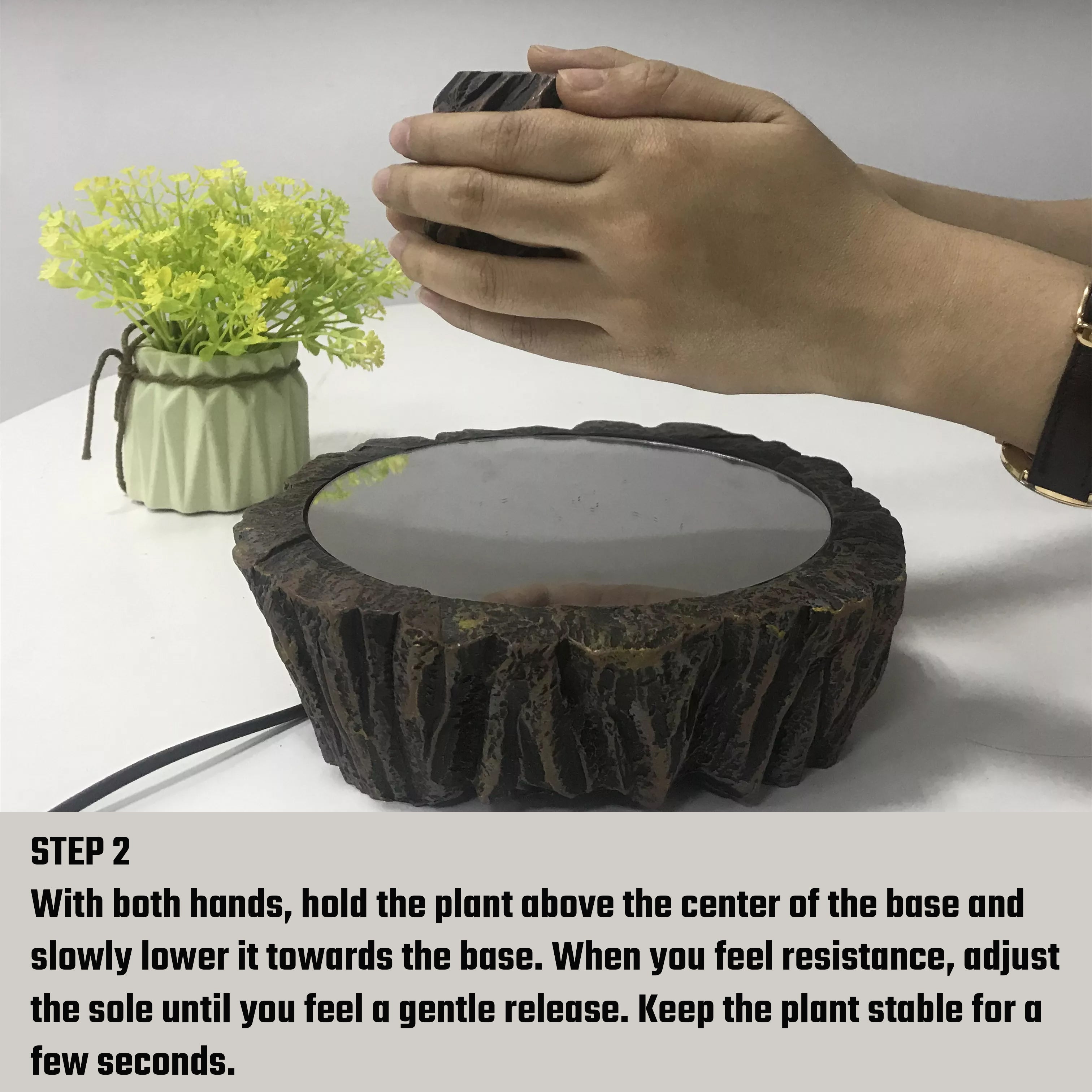 magnetic suspension flower pot