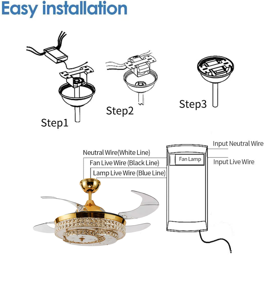 retractable fan blades ceiling fan