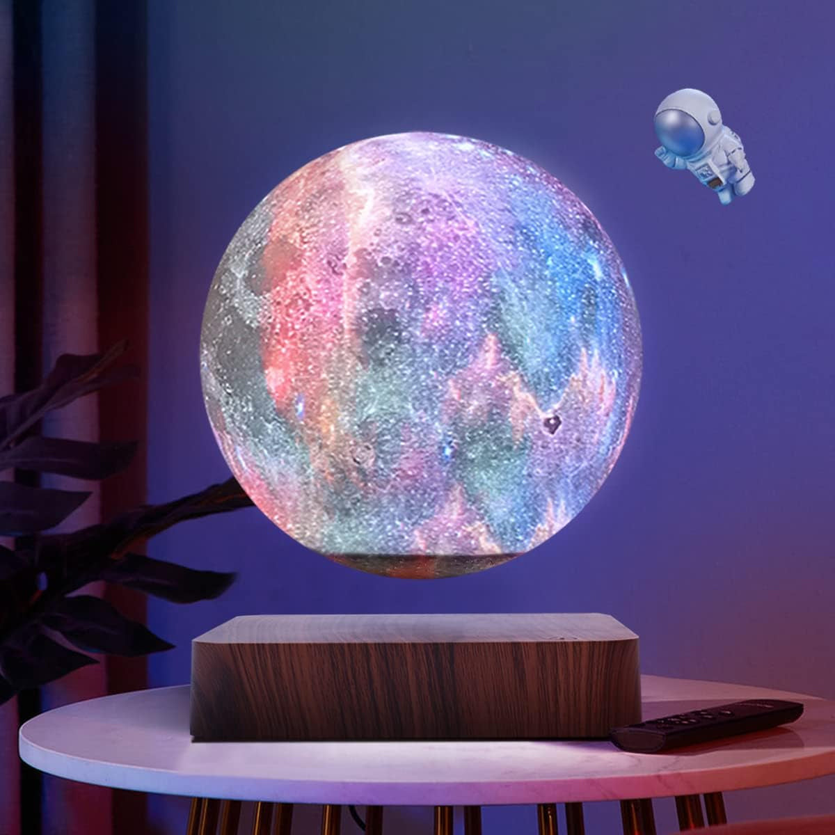 Rotating Moon Lamp 3D in Levitation