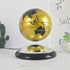 golden globe floating world map
