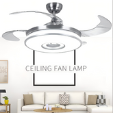 Modern Ceiling Fan with Retractable Blades