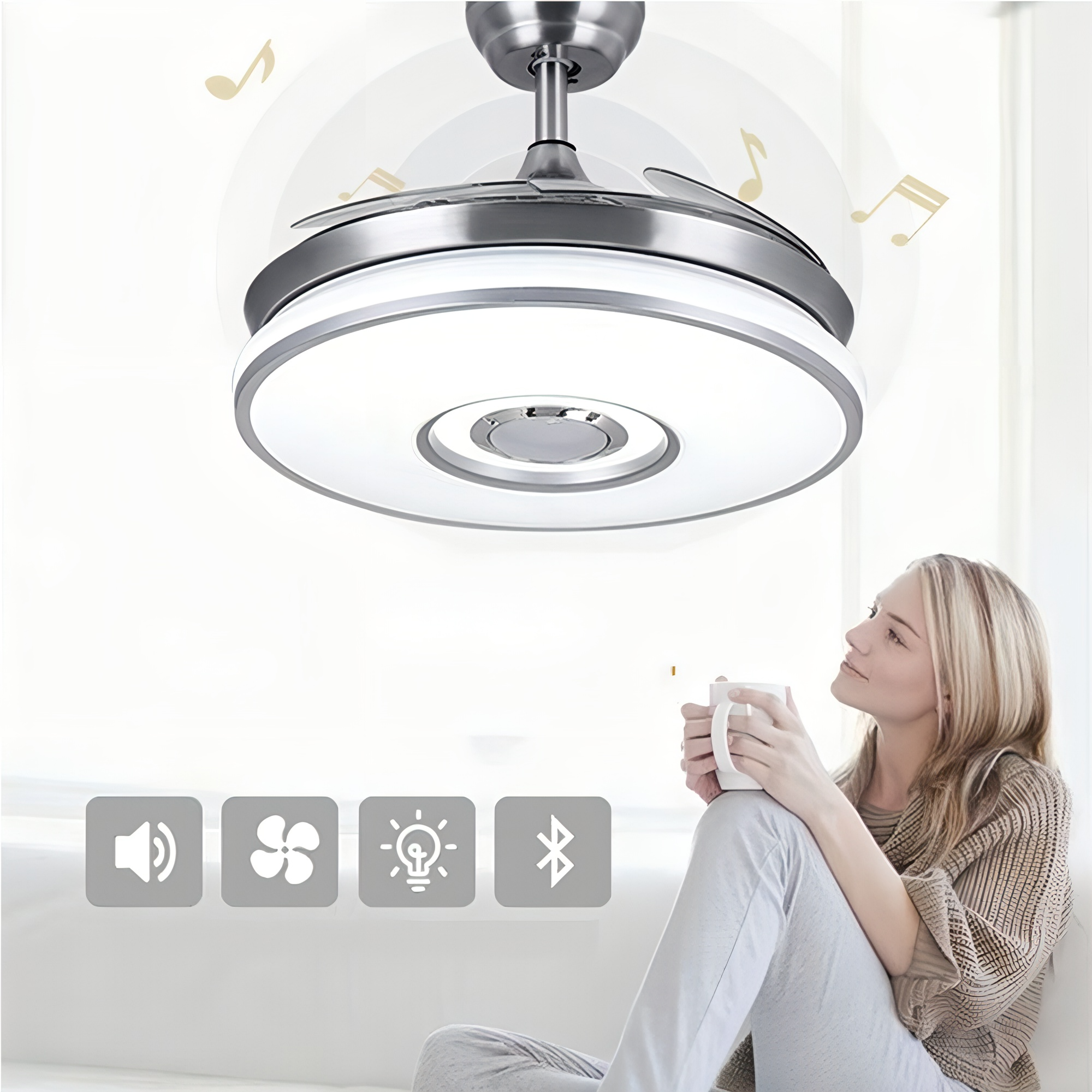 Ceiling Fan with Bluetooth Speaker