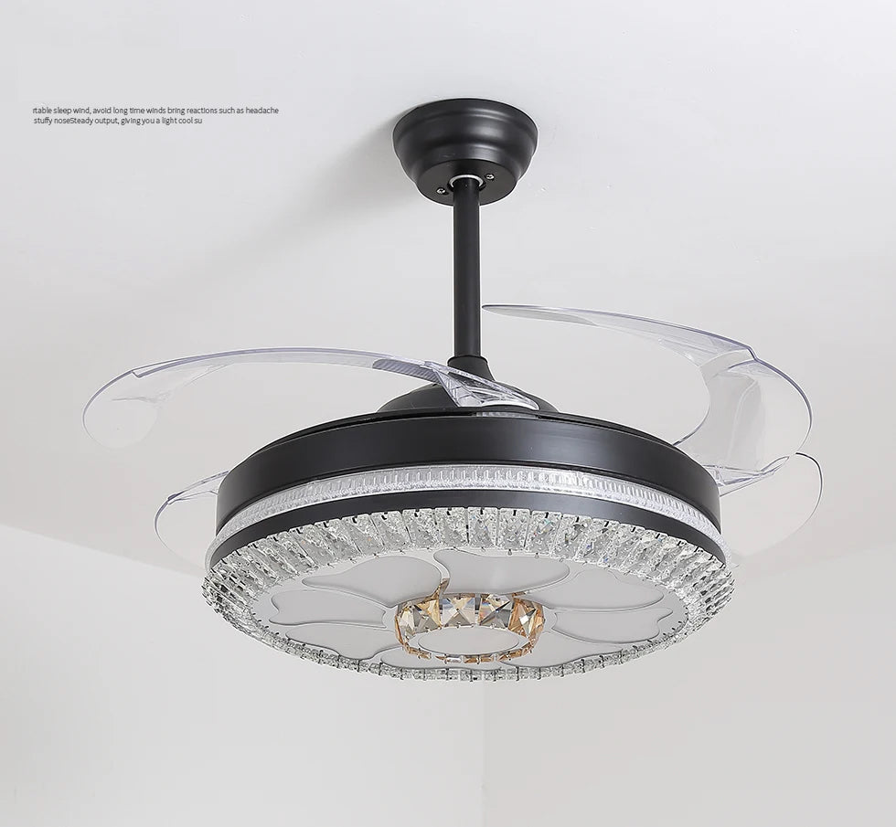 Modern Ceiling Fan with Retractable Blades