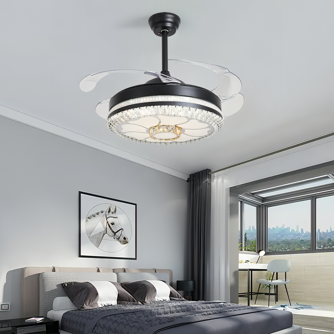 42&quot; Ceiling Fan with Chandelier