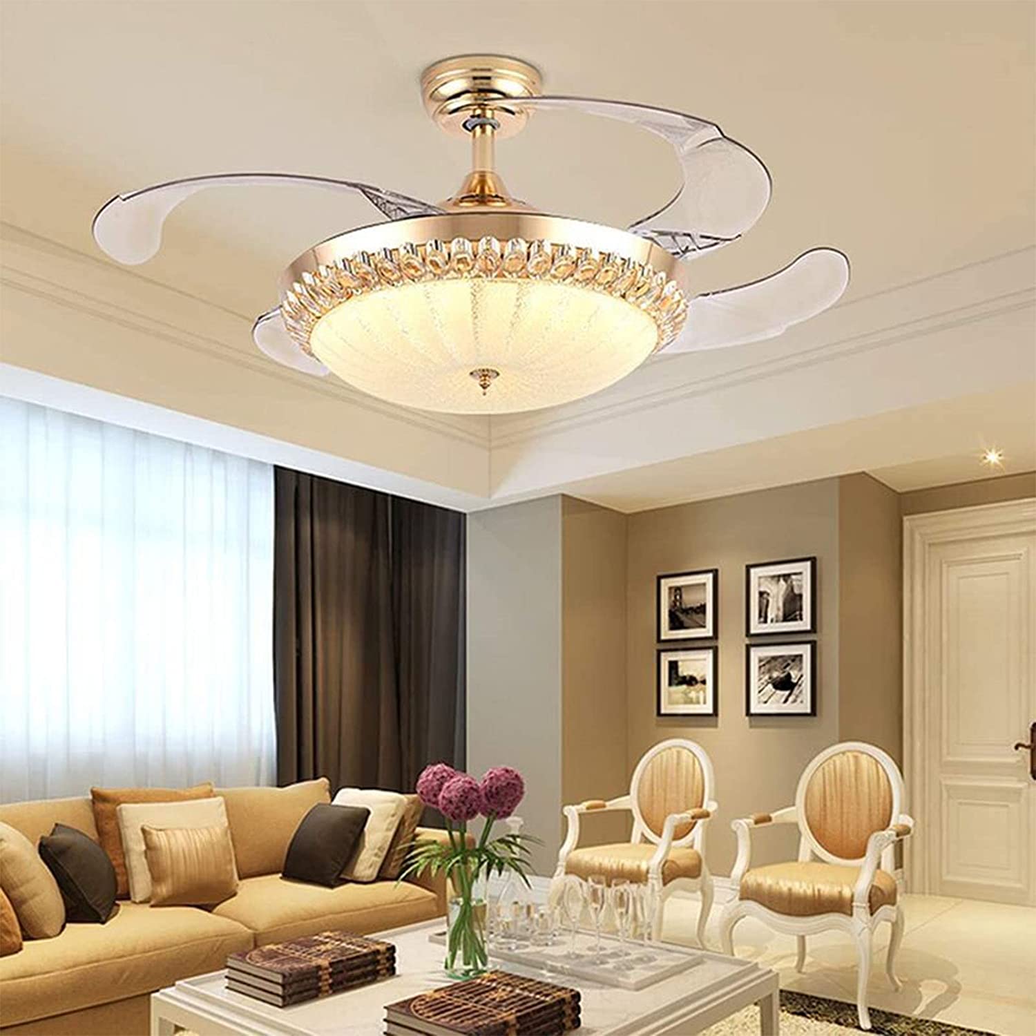 ceiling fans with lights and retractable blades