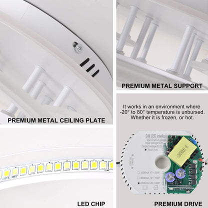 Modern 6-ring LED ceiling lamp 