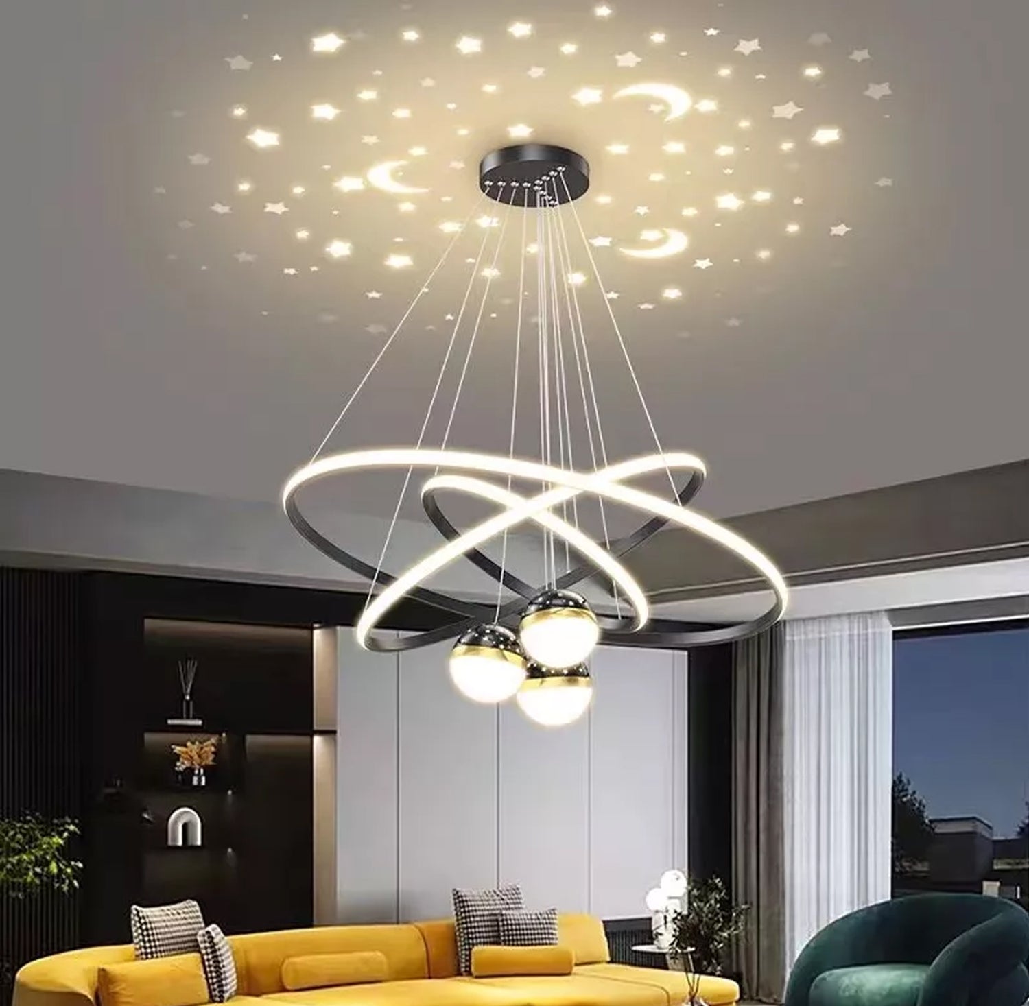 Creative postmodern chandelier moon and reflection lig – Exclusive Home Decorations