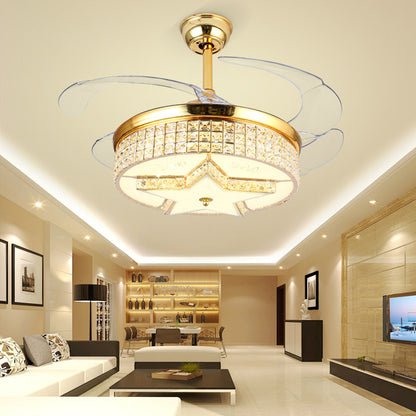 crystal retractable ceiling fan