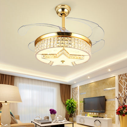retractable fan ceiling light