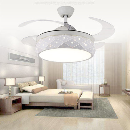 light with retractable fan