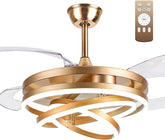 retractable ceiling fan with light